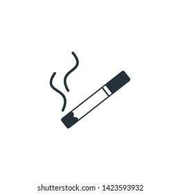 cigarette icon smoking symbol logo template