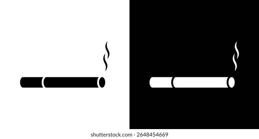 Cigarette icon symbol collection. Flat vector stock illustration.