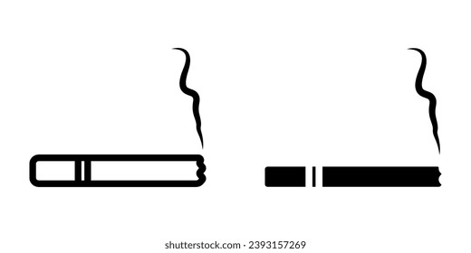 Icono de cigarrillo. símbolo para concepto móvil y diseño web. ilustración vectorial