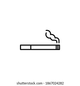 símbolo de icono de cigarrillo vector sobre fondo blanco