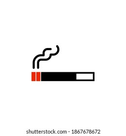 Cigarette icon symbol vector on white background