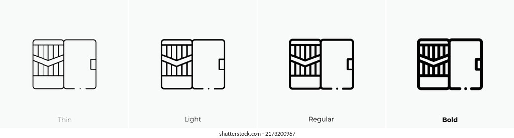 cigarette icon. Thin, Light Regular And Bold style design isolated on white background