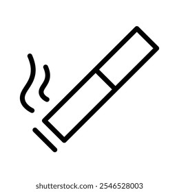 Cigarette icon in thin line style vector illustration graphic design