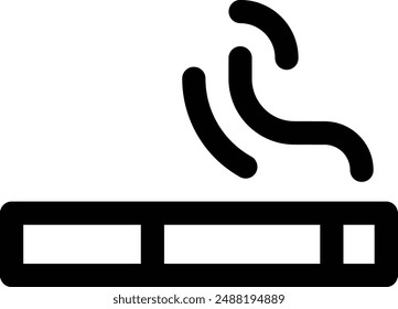 cigarette icon. Thin Linear Style Design Isolated On White Background