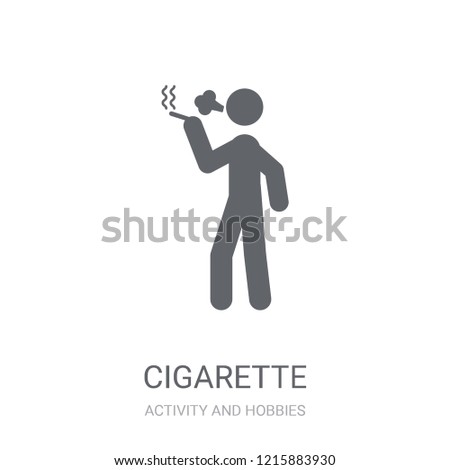 Cigarette icon. Trendy Cigarette logo concept on white background from Activity and Hobbies collection. Suitable for use on web apps, mobile apps and print media.