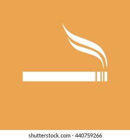 Cigarette icon vector. Allowed smoking sign