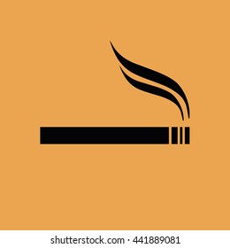 Cigarette icon vector. Allowed smoking sign