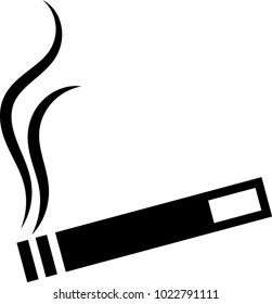 Cigarette Icon, Cigarette Vector Art Illustration