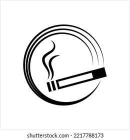 Cigarette Icon, Cigarette Vector Art Illustration
