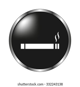 Cigarette icon - vector button