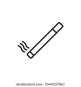 Cigarette icon Vector flat thin line illustration