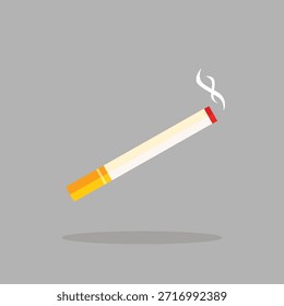 Ilustración vectorial de icono de cigarrillo. Estilo de diseño plano. Silueta simple del cigarrillo. Icono moderno y minimalista en colores elegantes. Página de Sitio web y elemento de Vector de diseño de App móvil.