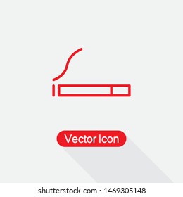 Cigarette Icon Vector Illustration Isolated On Light Gray Background Eps10