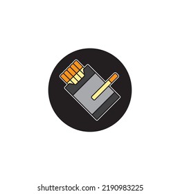 Zigarettensymbol, Vektorgrafik-Logo-Vorlage.