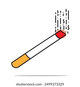 cigarette icon vector illustration. minimalist icon in stylish colors. Web site page and mobile app design