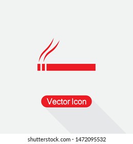 Cigarette Icon Vector Illustration On Light Gray Background Eps10