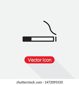 Cigarette Icon Vector Illustration On Light Gray Background Eps10