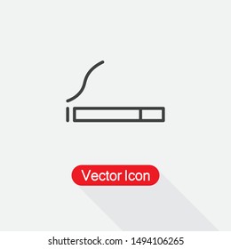 Cigarette Icon Vector Illustration On Light Gray Background Eps10