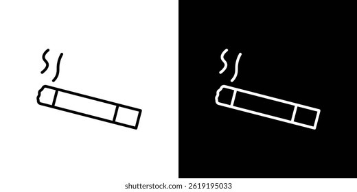 Ícone de cigarro. ilustração vetorial, pictograma isolado. editável