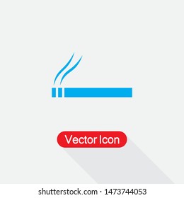 Cigarette Icon Vector Ilustration On Light Gray Background Eps10
