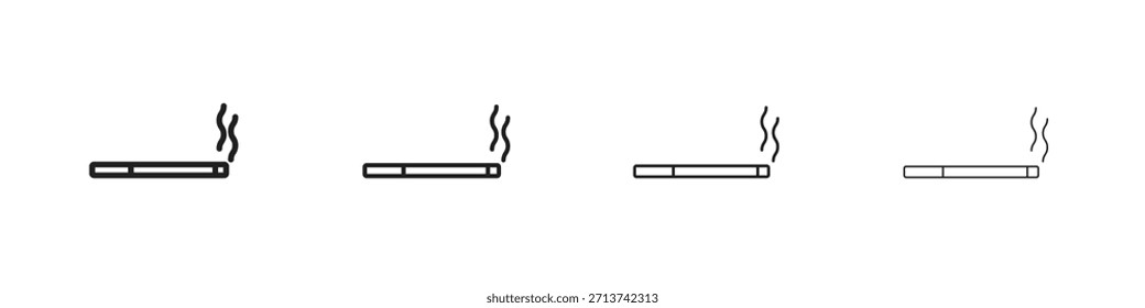 Icono de cigarrillo. Vector de pictogramas aislados.