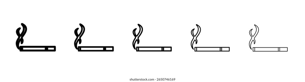 ícone de cigarro vetor símbolo de contorno ou ilustração