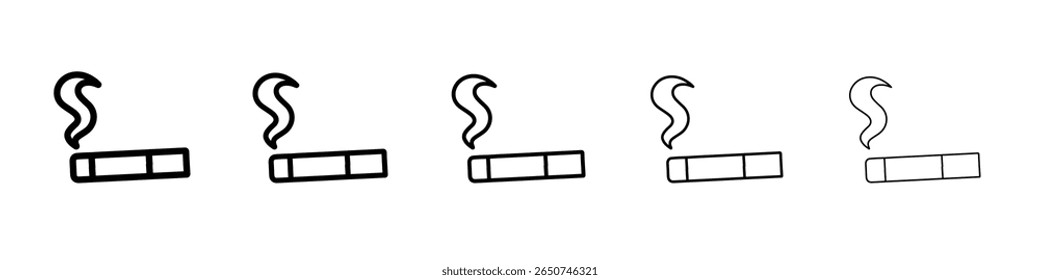 ícone de cigarro vetor símbolo de contorno ou ilustração