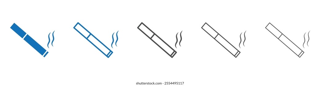 Cigarette icon vector set collection for web