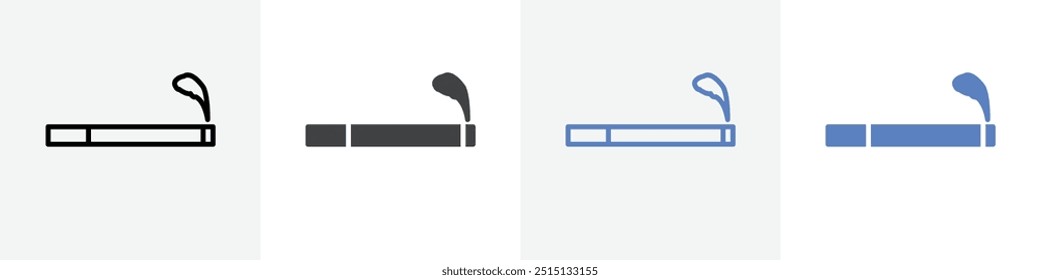 Zigarettensymbol, Vektorsatz für Web-UI oder App