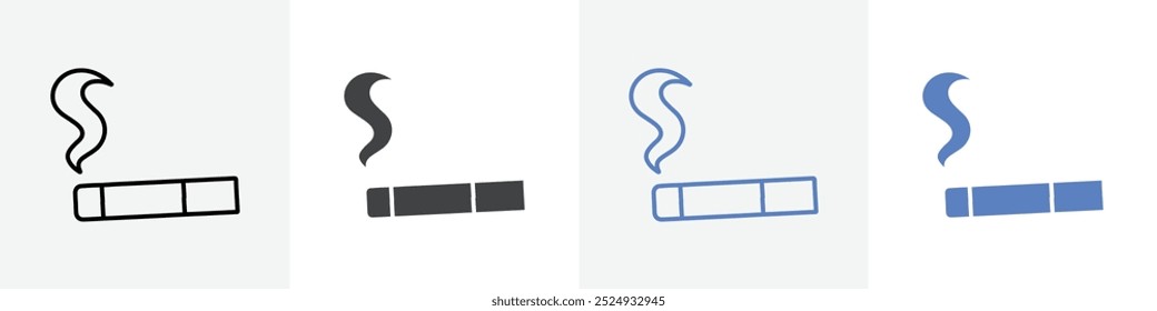 cigarette icon vector set use for web