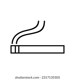 Zigarettensymbol, Vektorgrafik. Rauchillustrationszeichen. Zigarettenrauchsymbol oder -logo.