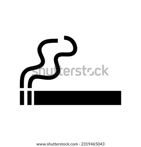 Cigarette icon vector. Smoke illustration sign. Cigarette smoke symbol or logo.