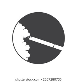 Cigarette icon vector. Smoking logo illustration. Cigarette symbol vector on white background