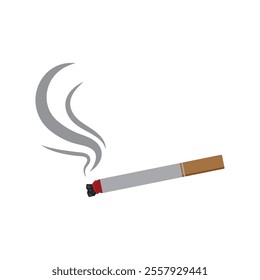 Cigarette icon vector. Smoking logo illustration. Cigarette symbol vector on white background