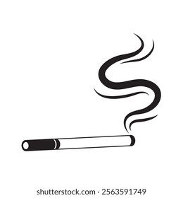 Cigarette icon vector. Smoking logo illustration. Cigarette symbol vector on white background