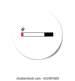 Cigarette Icon vector. Smoking symbol isolated on white