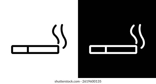 Ícone de cigarro Símbolo do vetor no estilo plano da moda