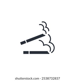 Cigarette icon. vector.Editable stroke.linear style sign for use web design,logo.Symbol illustration.