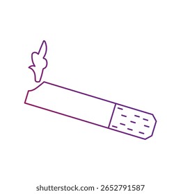 ícone de cigarro com fundo branco vetor ilustração stock