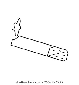 ícone de cigarro com fundo branco vetor ilustração stock