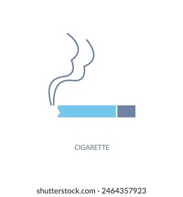 cigarette icons set. Set of editable stroke icons.Set of cigarette