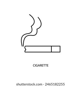 cigarette icons set. Set of editable stroke icons.Set of cigarette