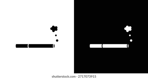 Design de silhueta de vetor de ícones de cigarro. Ilustração de design gráfico plano vetorial.
