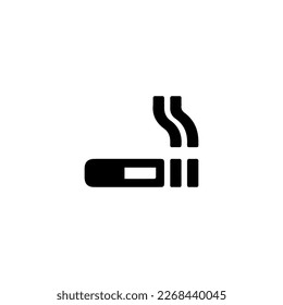 Icono de cigarrillo,plantilla de logotipo del vector de icono de área de humo, signo del vector
