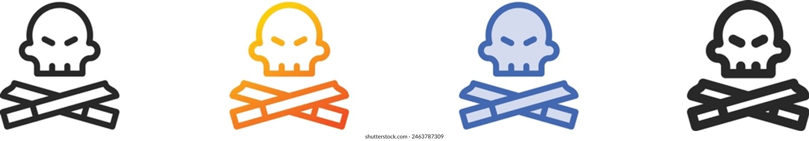 cigarette icon.Thin Linear, Gradient, Blue Stroke and bold Style Design Isolated On White Background