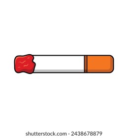 cigarette illustration. white background. cigarette vector icon.
