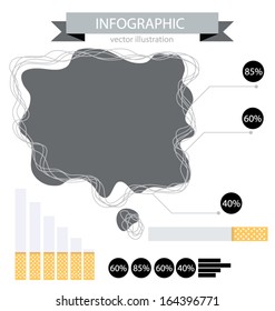 cigarette. infographic. vector Illustration.