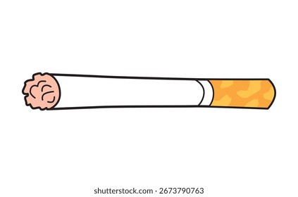 Ilustración vectorial de dibujos animados aislados de cigarrillo