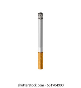 The cigarette isolated on a white background