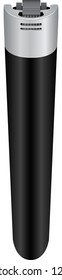 Cigarette Lighter black plastic housing. Vector illustration. Smoking.